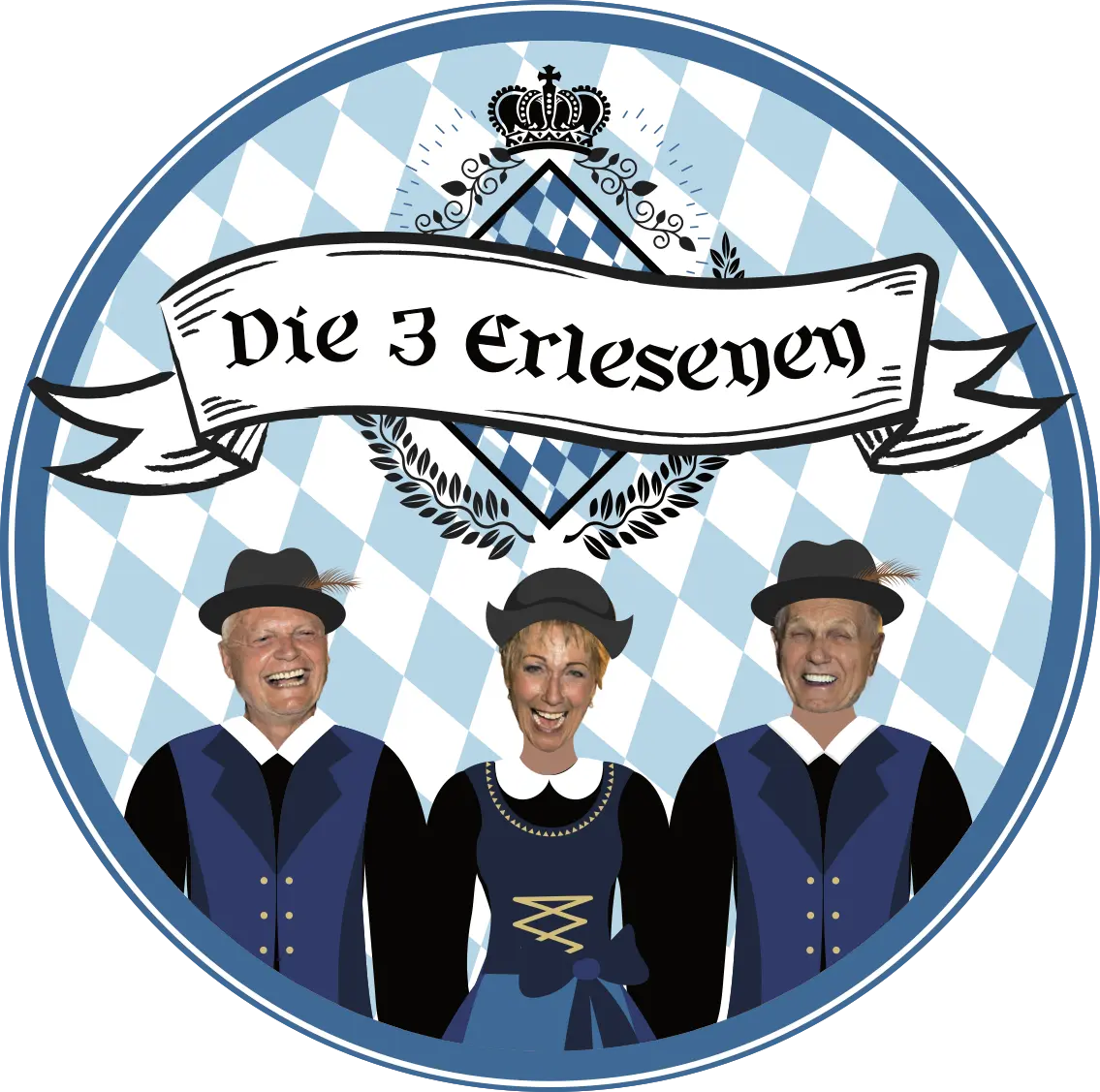 Original-Bierdeckel der 3 Erlesenen mit Wappen